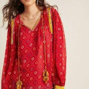 Anthropologie VERB Pallavi Singhee Lulita Peasant Blouse